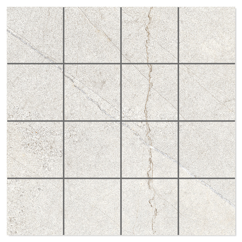 Mosaikkflis Bahia Lys Grå Matt 30x30 (7x7) cm