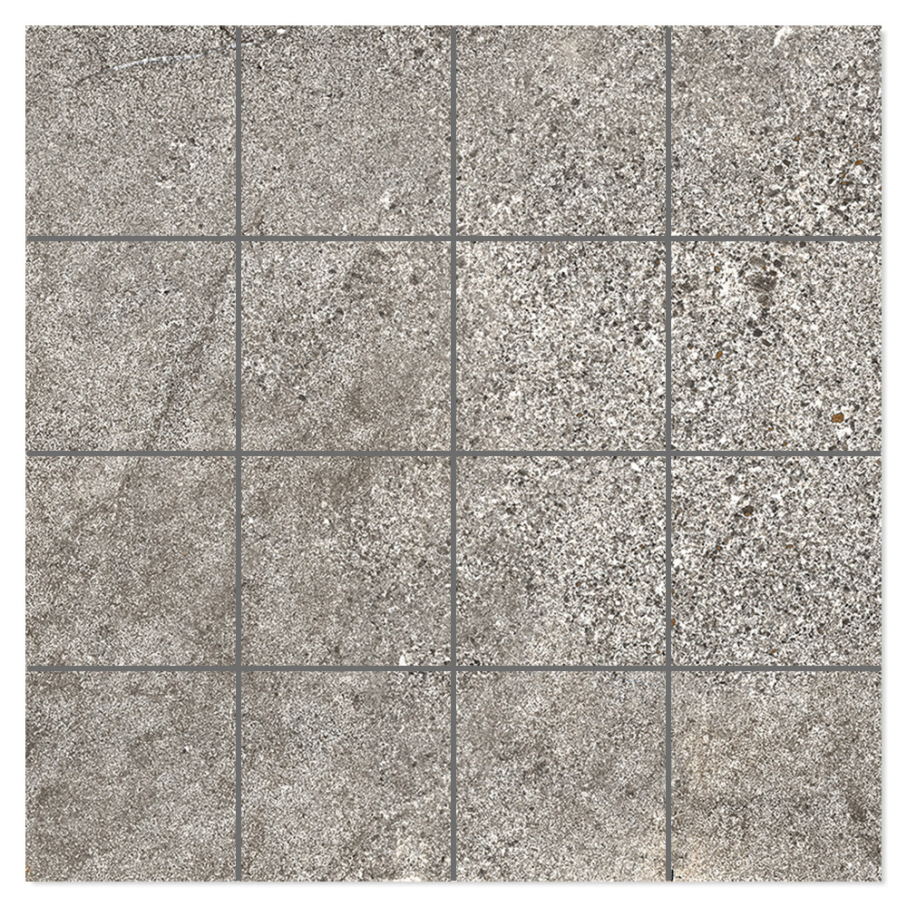 Mosaikkflis Bahia Mørk Grå Matt 30x30 (7x7) cm