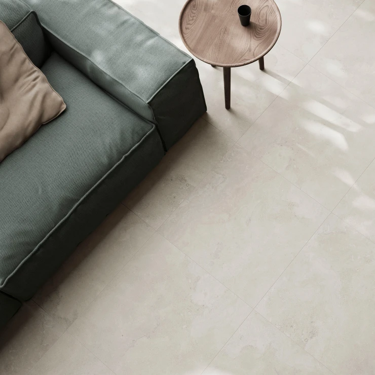 Gulvflis Portlith Beige Matt 90x90 cm