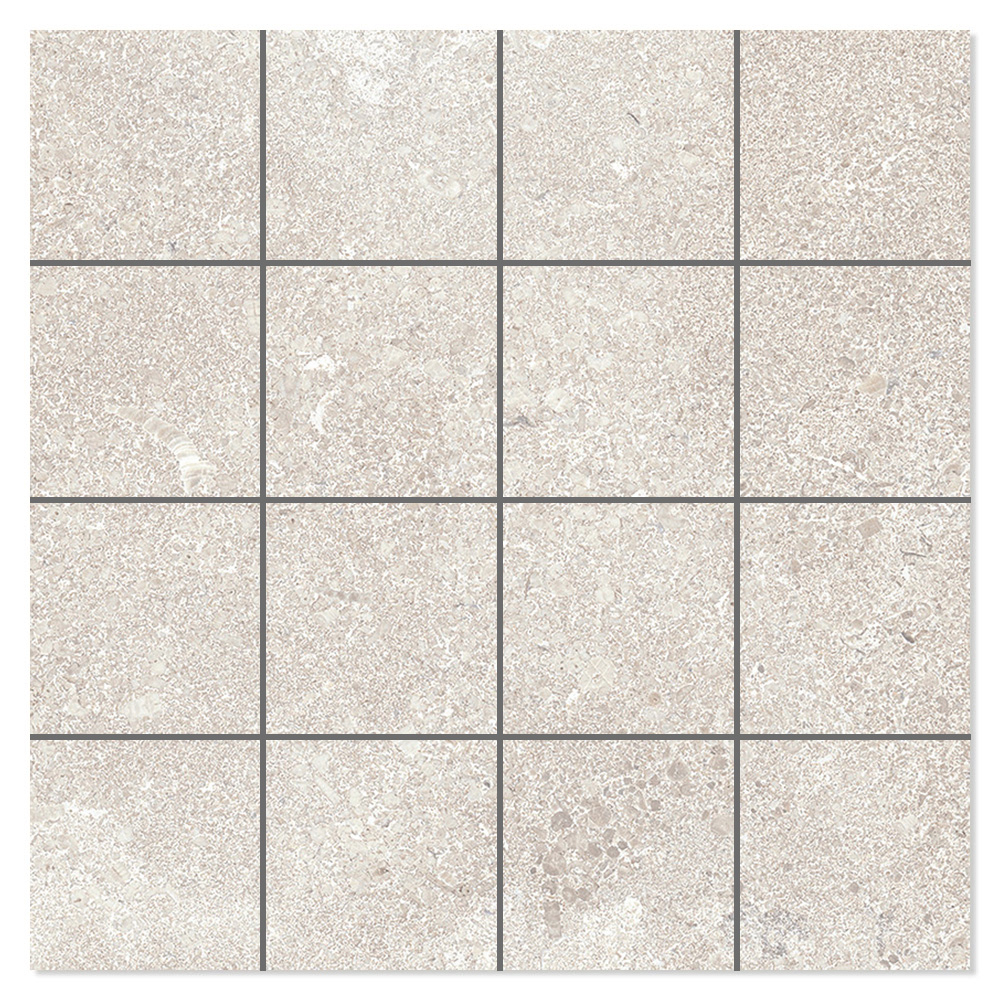 Mosaikkflis Portlith Hvit Matt 30x30 (7x7) cm