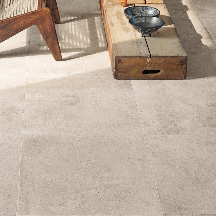 Gulvflis Evelane Ljusbeige Matt 122x122 cm