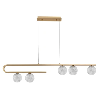 Nova Luce Hengende Lampe XL Gull, Transparent