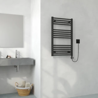 El Håndklædetørrer 300 W <strong>Ardent</strong>  Sort Mat