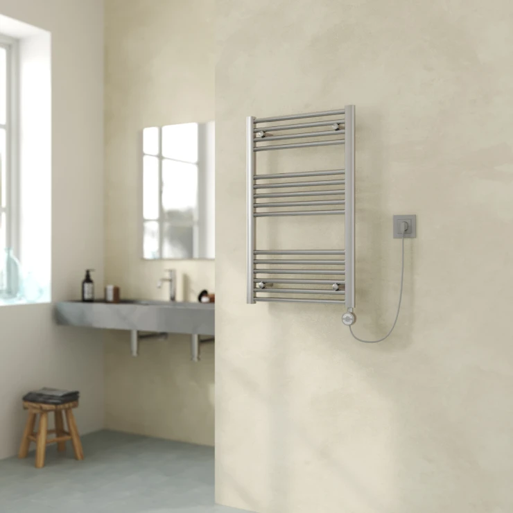 Elektrisk Håndkletørker 300 W Ardent Krom Blank 50x80 cm