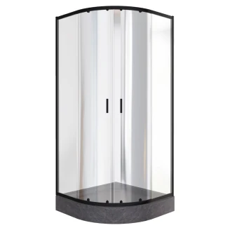 Sort Brusekabine med Sort Bund <strong>Nitida</strong>  90x90 cm