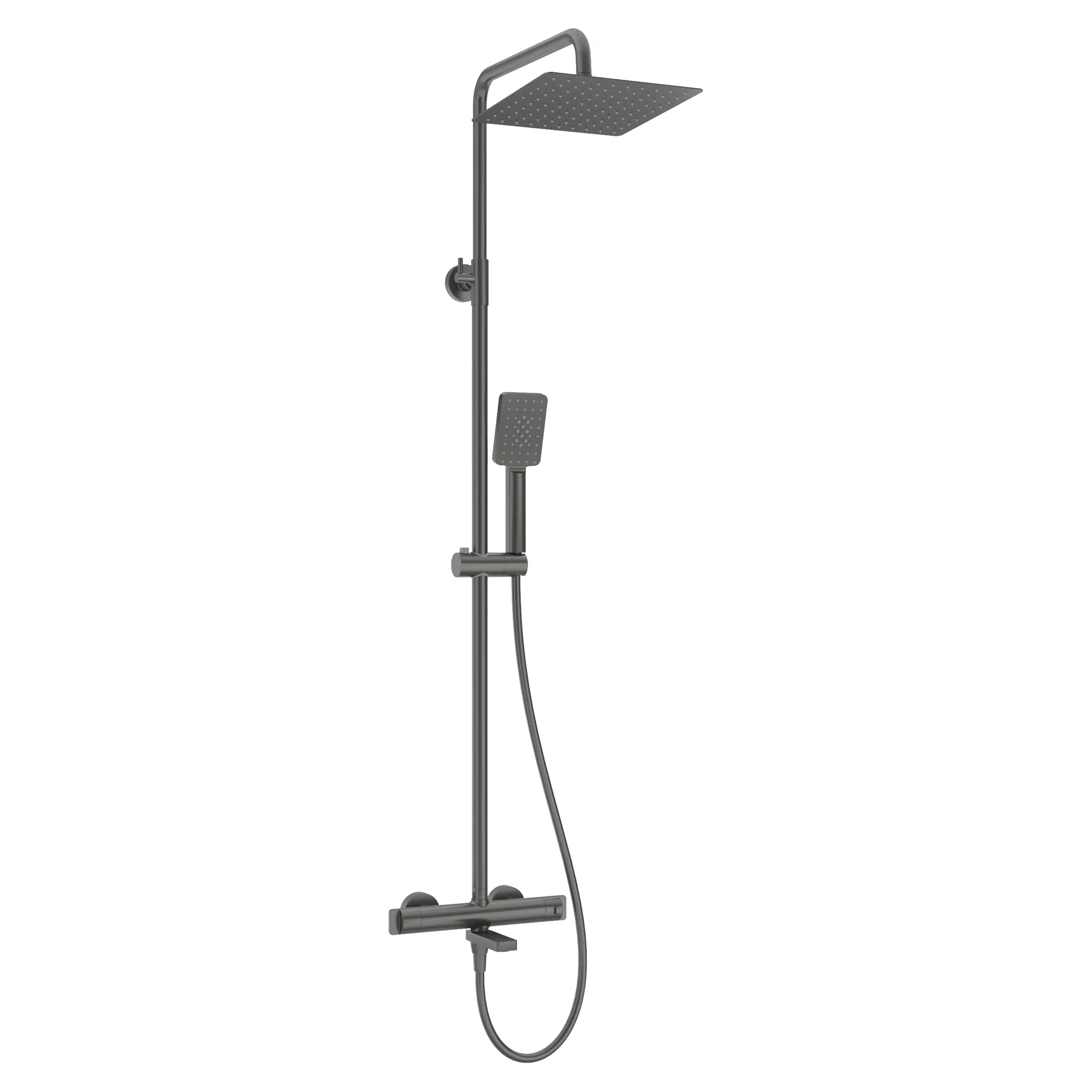 Takdusj med Badekarbatteri Therm Titanium Matt med Termostat