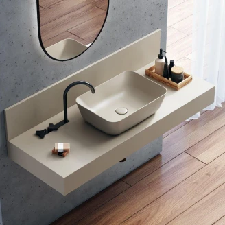 Benkeplate <strong>Bloc</strong>  Dimgrå Matt XL 100 cm
