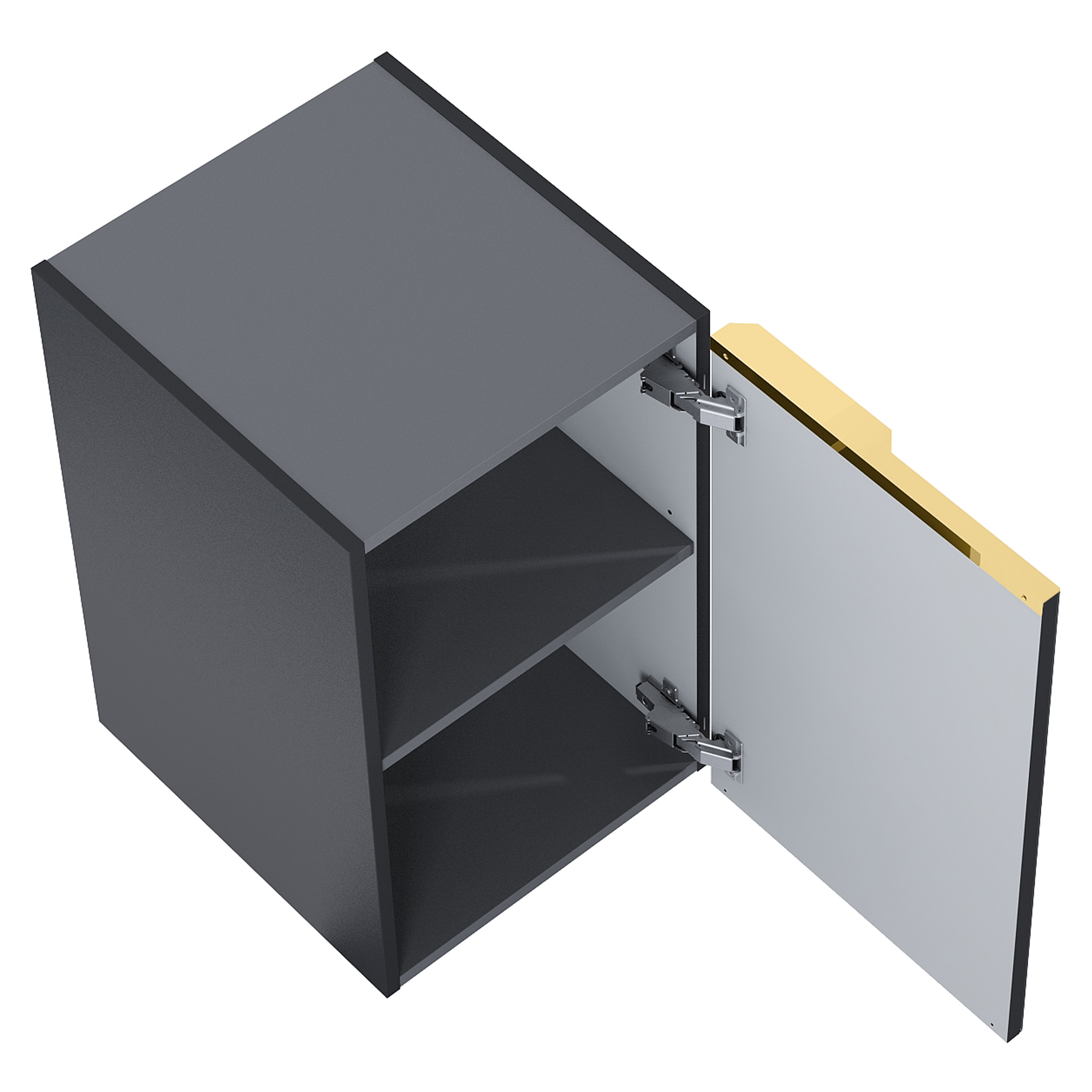 Sideskap Satin Svart Matt