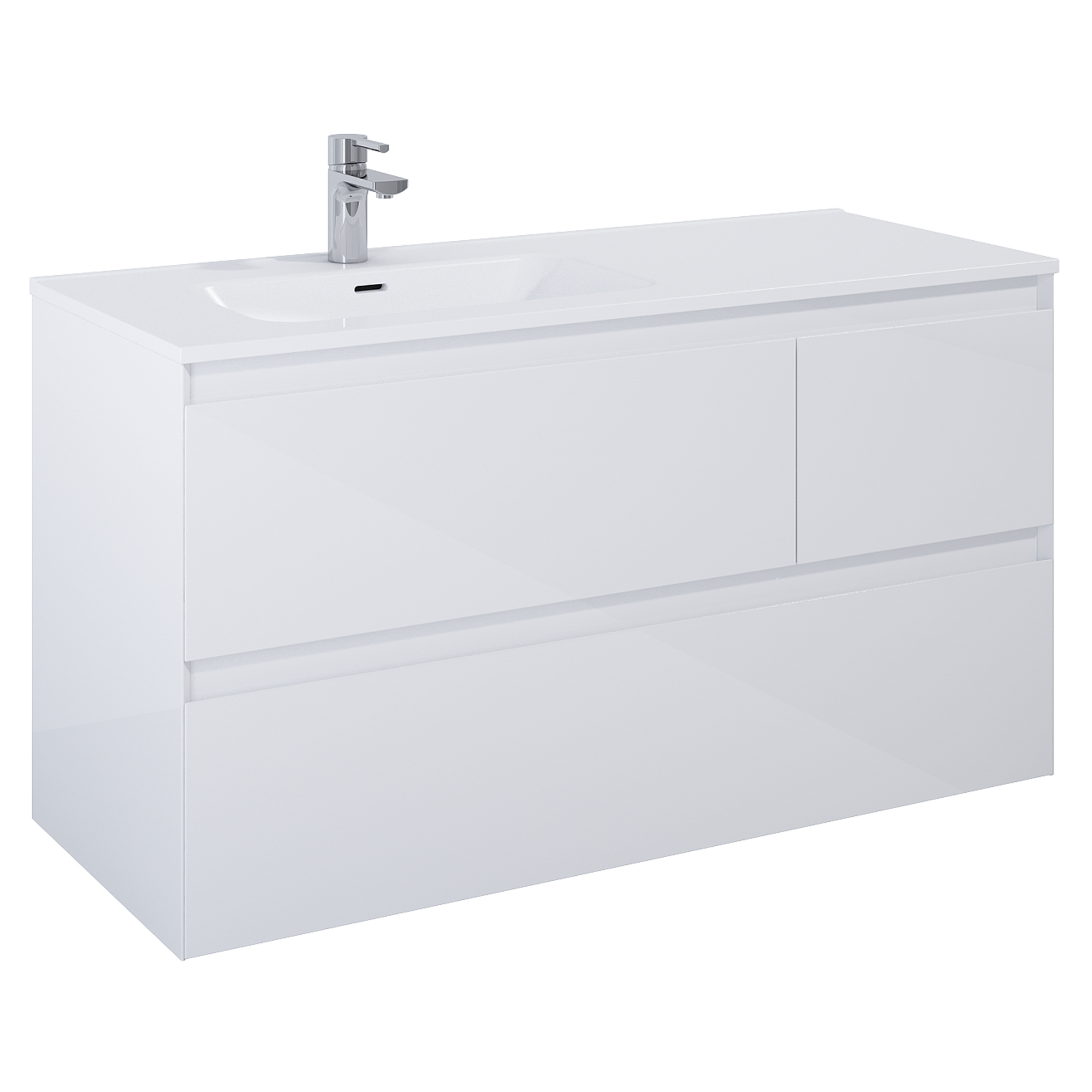 Servantskap Tivra Venstre Hvit Blank 120 cm med Servant Hvit