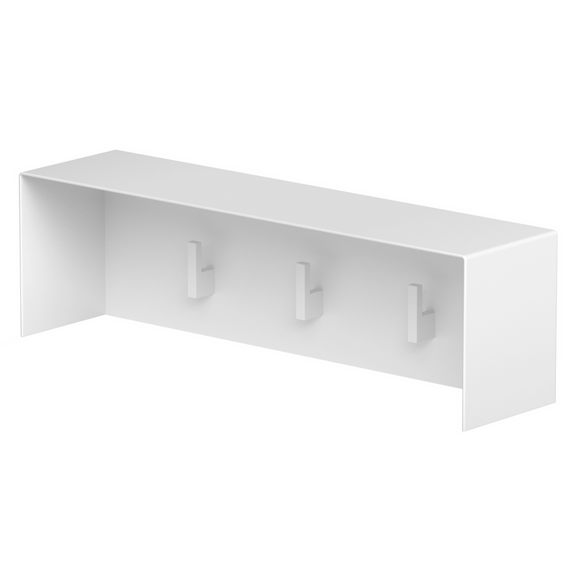 Klesknagg Norrvi 40 cm 3 Krokar Hvit Matt