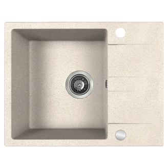 Granitt Kjøkkenvask <strong>Firme</strong>  Beige Matt 56x44 cm med Vannlås