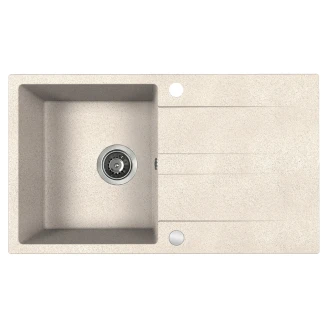 Granitt Kjøkkenvask <strong>Firme</strong>  Beige Matt 76x44 cm med Vannlås