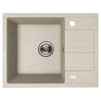Granitt Kjøkkenvask <strong>Pia</strong>  Beige Matt 56x44 cm med Vannlås