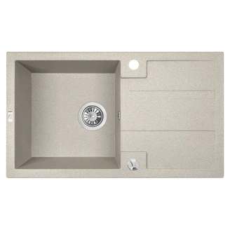 Granitt Kjøkkenvask <strong>Brava</strong>  Beige Matt 76x44 cm med Vannlås