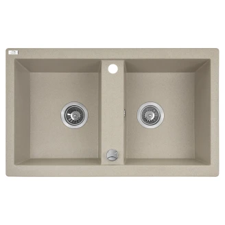 Granitt Kjøkkenvask <strong>Brava</strong>  Beige Matt 78x48 cm med Vannlås