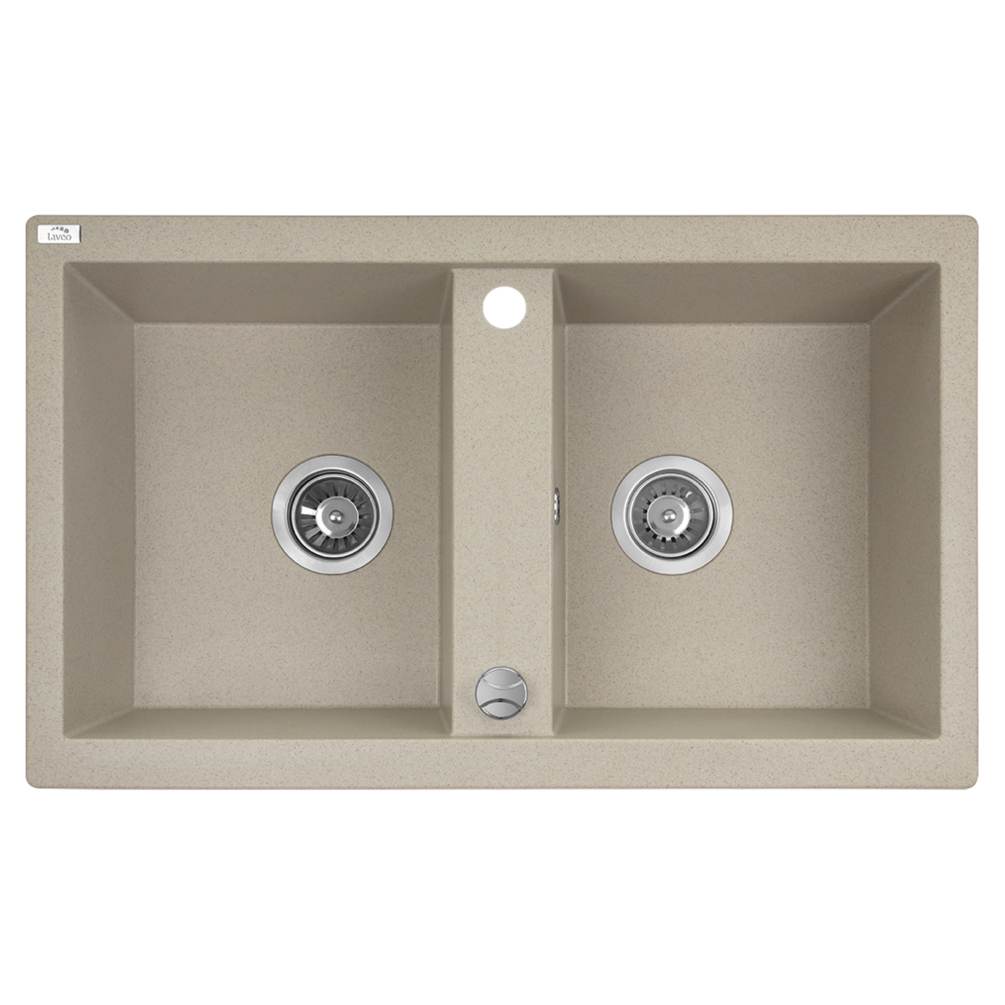 Granitt Kjøkkenvask Brava Beige Matt 78x48 cm med Vannlås