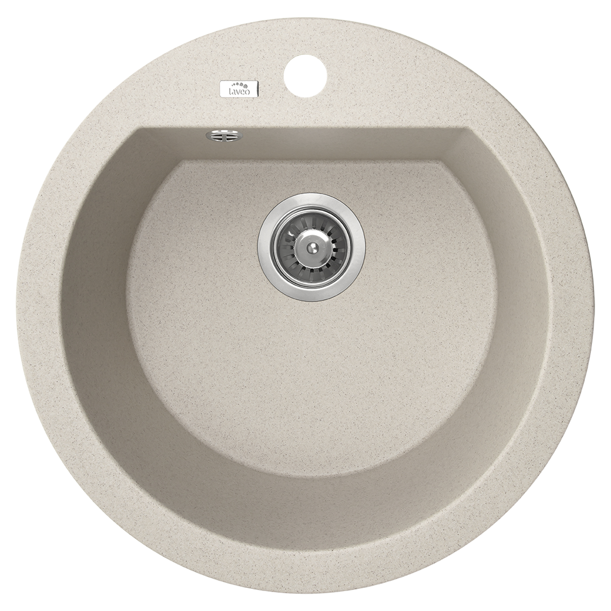 Granitt Kjøkkenvask Cruza Beige Matt 51 cm med Vannlås