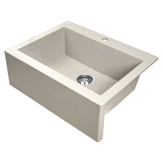 Granitt Kjøkkenvask <strong>Hembury</strong>  Beige Matt 59x49 cm Butler med Vannlås