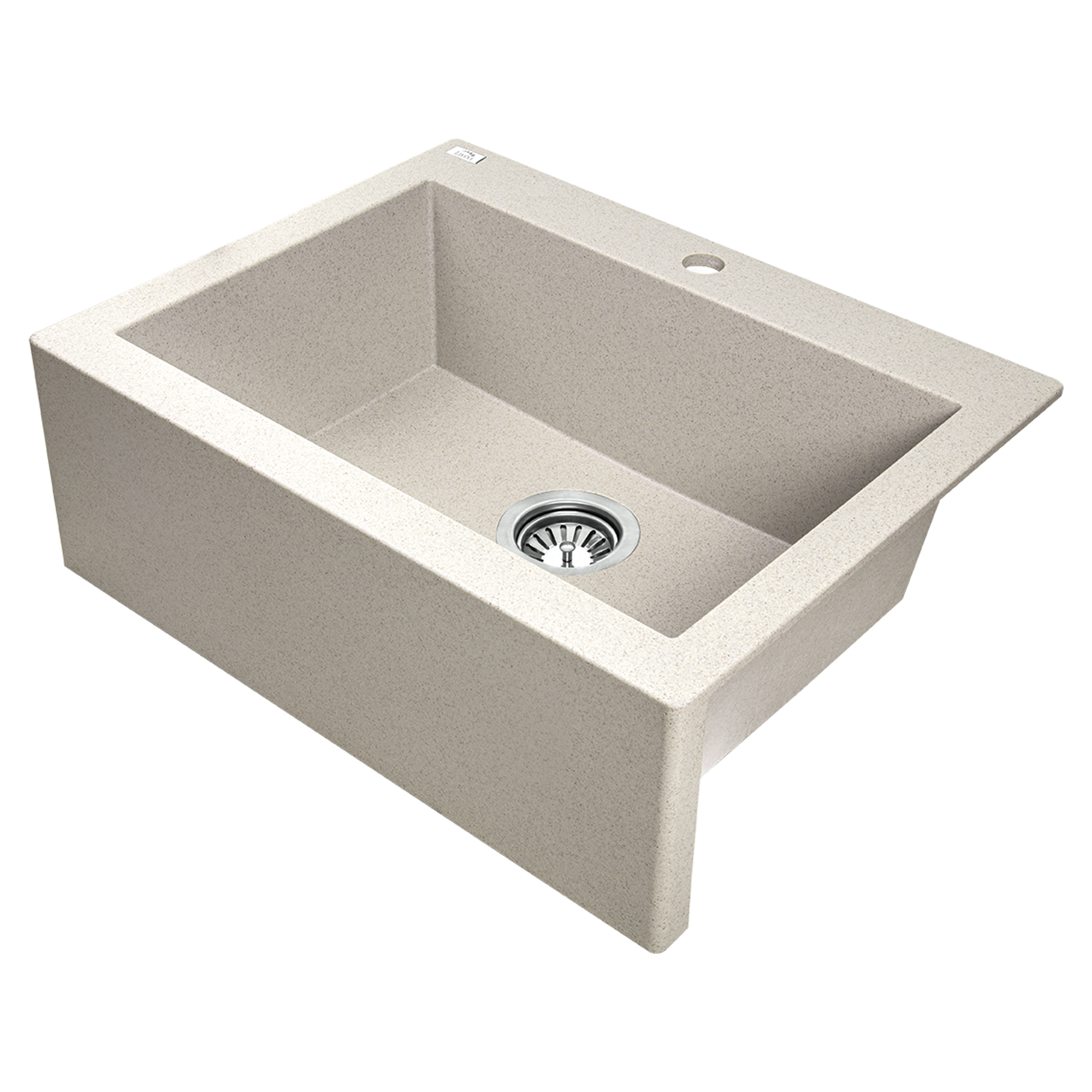 Granitt Kjøkkenvask Hembury Beige Matt 59x49 cm Butler med Vannlås