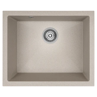 Granitt Kjøkkenvask <strong>Valzo</strong>  Beige Matt 56x46 cm med Vannlås