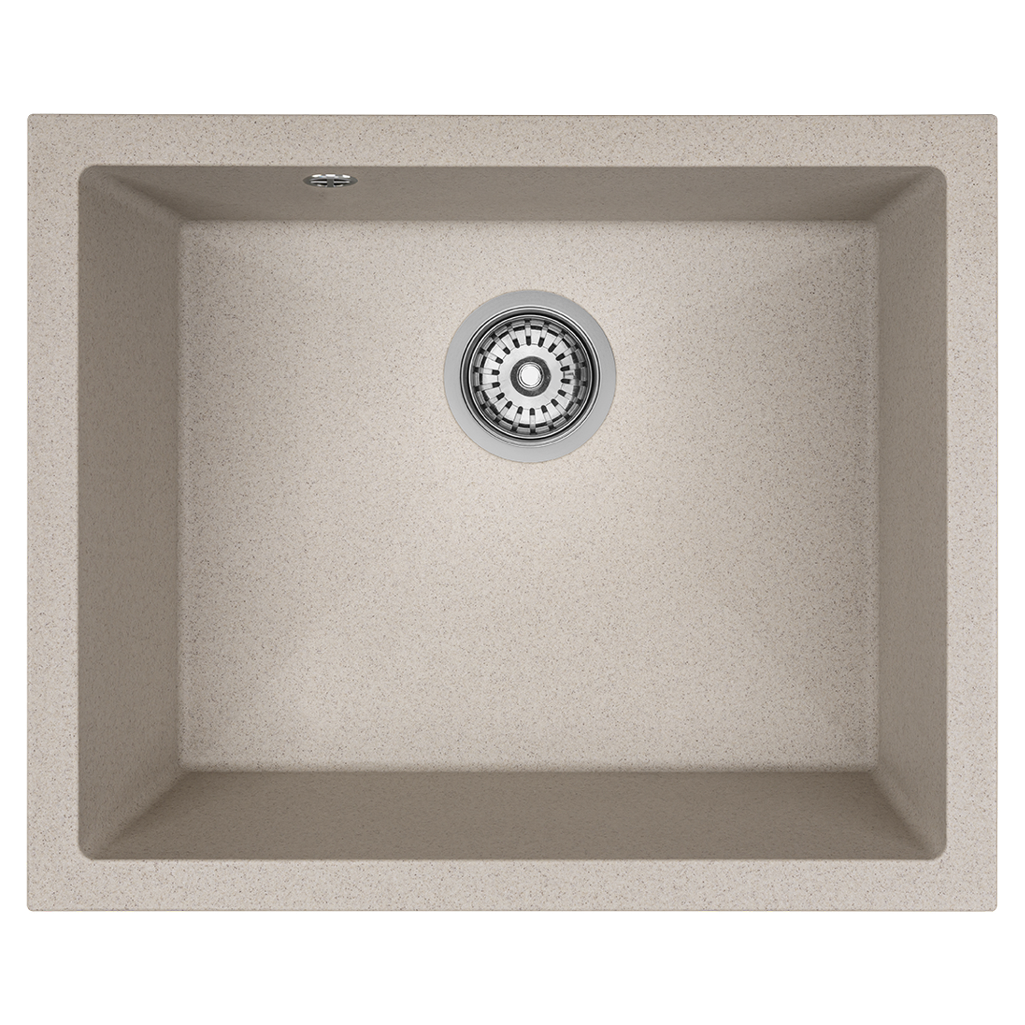 Granitt Kjøkkenvask Valzo Beige Matt 56x46 cm med Vannlås