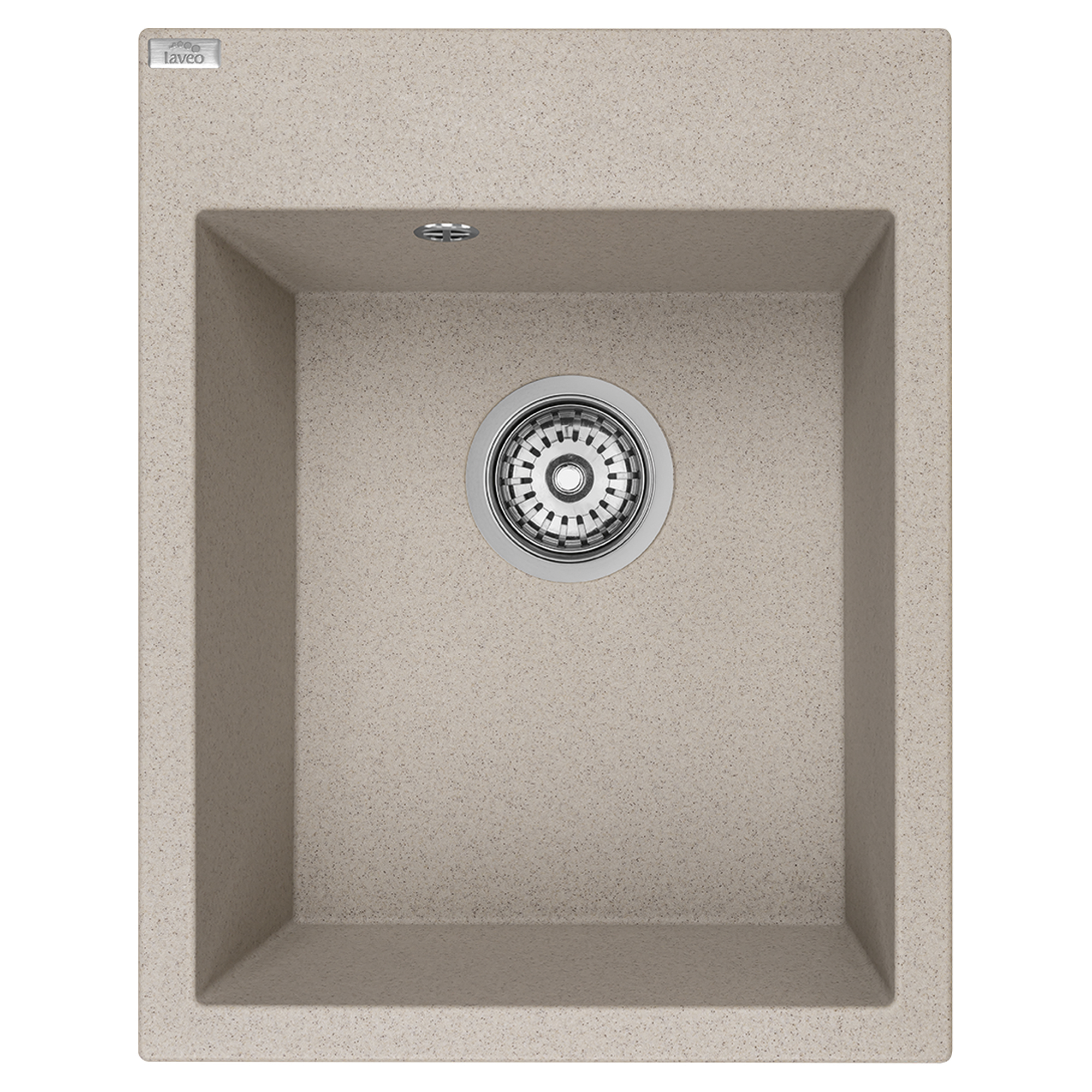 Granitt Kjøkkenvask Brenta Beige Matt 39x50 cm med Vannlås