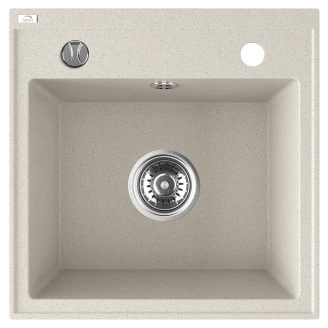 Granitt Kjøkkenvask <strong>Ladera</strong>  Beige Matt 44x44 cm med Vannlås