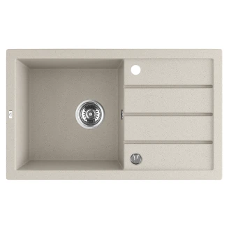 Granitt Kjøkkenvask <strong>Ladera</strong>  Beige Matt 79x48 cm med Vannlås
