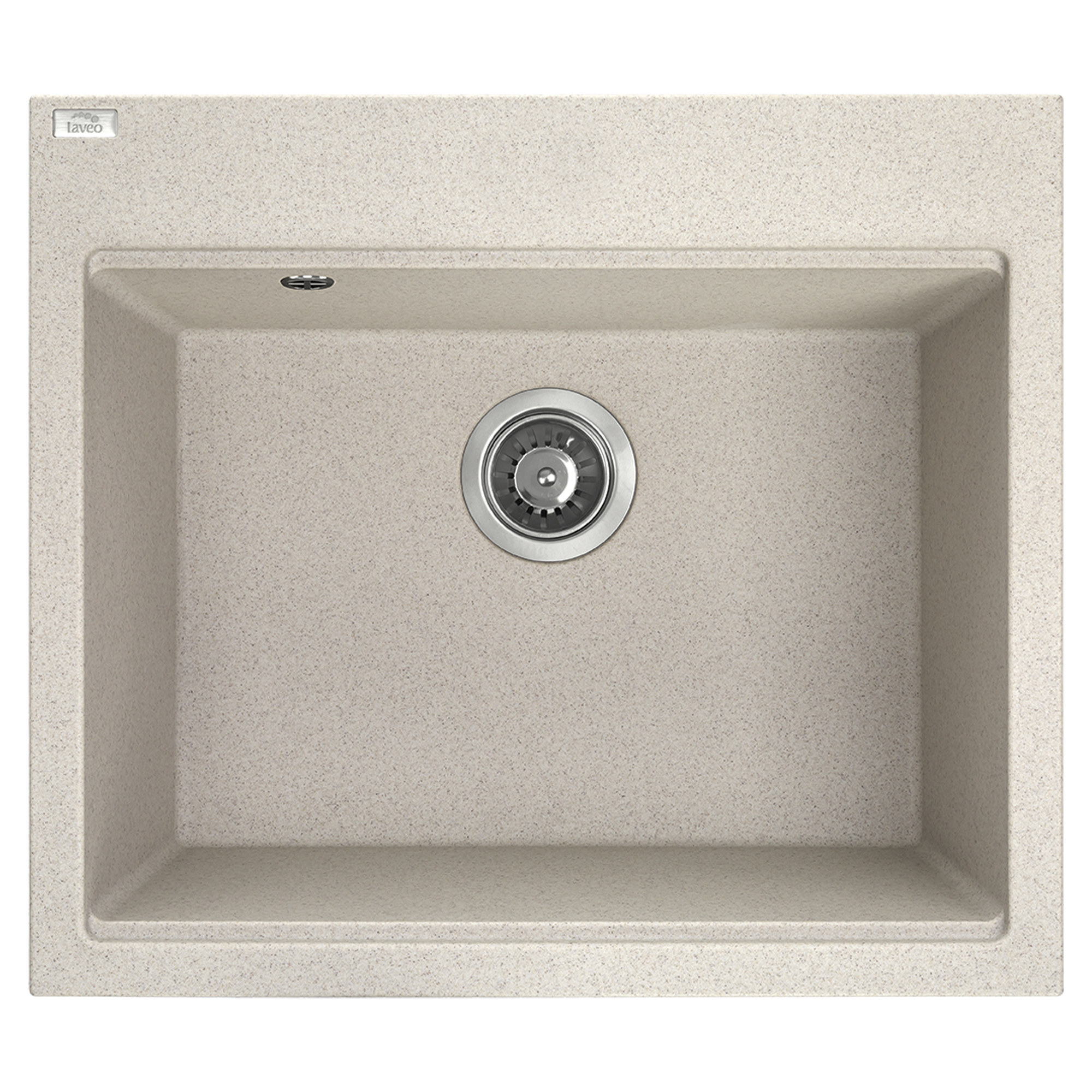 Granitt Kjøkkenvask Casaen Beige Matt 57x50 cm med Vannlås