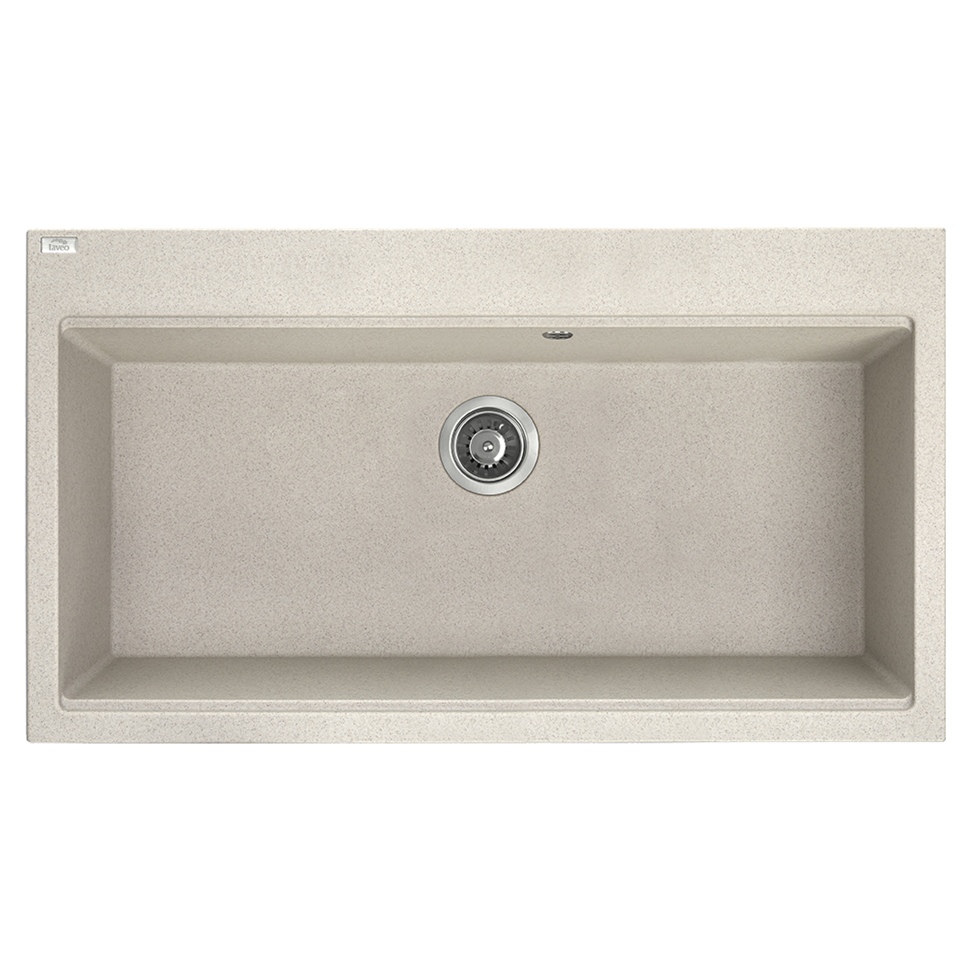 Granitt Kjøkkenvask Casaen Beige Matt 90x50 cm med Vannlås