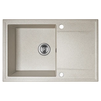 Granitt Kjøkkenvask <strong>Kavari</strong>  Beige Matt 67x44 cm med Vannlås