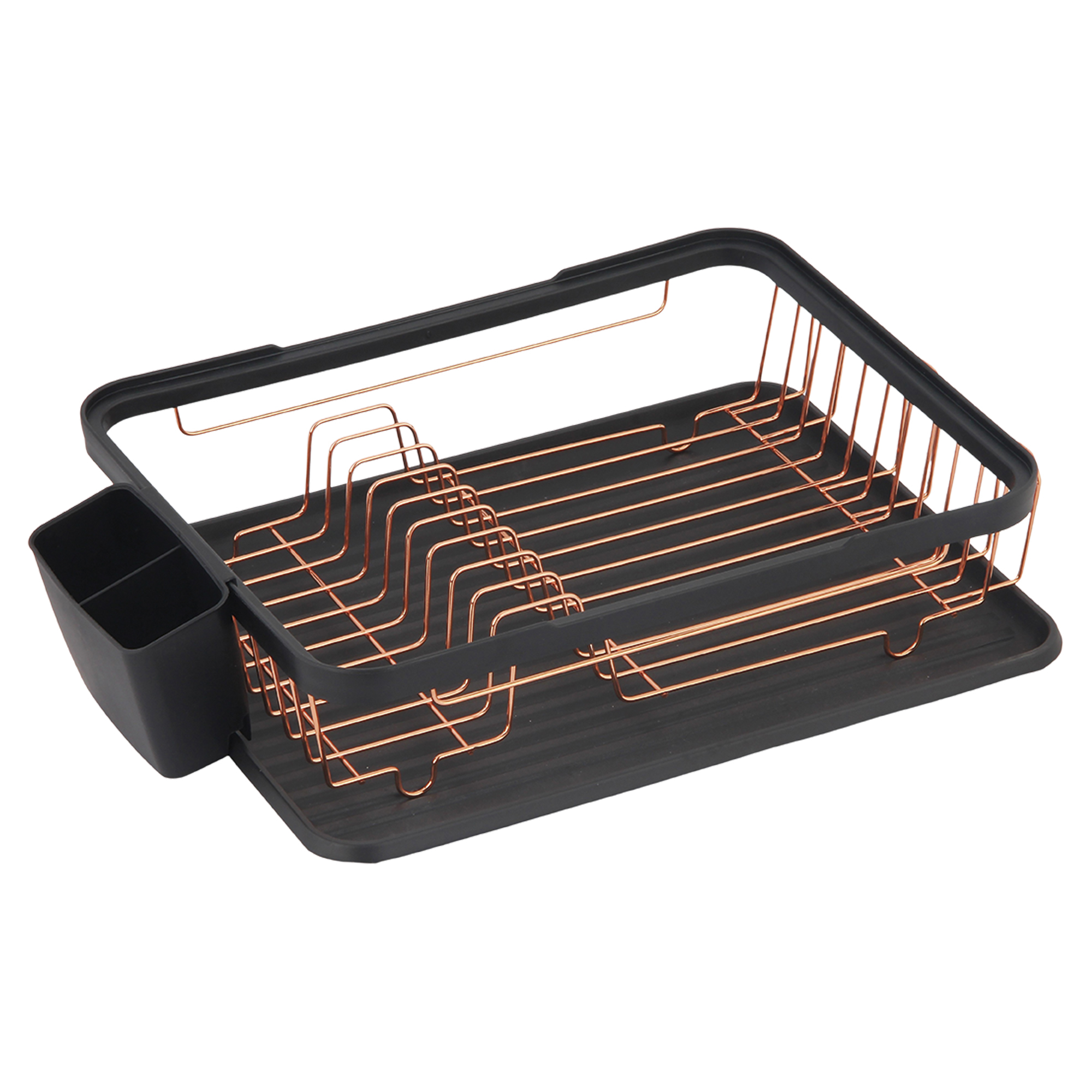 Oppvaskstativ Kitcho Svart-Kobber Matt 43x32 cm