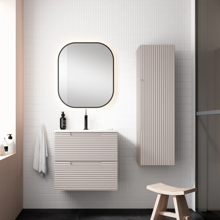 Servantskap Ramos Beige Matt 60 cm med Servant