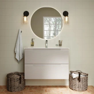 Servantskap <strong>Ramos</strong>  Beige Matt 80 cm med Servant