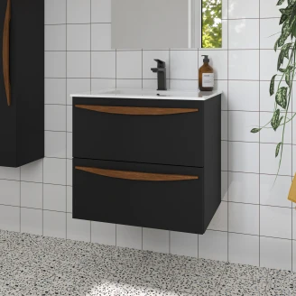 Servantskap <strong>Impero</strong>  Svart Matt 60 cm med Servant