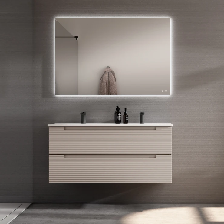 Dobbelt Servantskap Ramos Beige Matt 120 cm med Servant