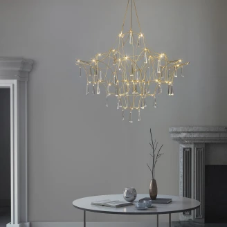 Nova Luce Hengende Lampe <strong>Goro</strong>  Transparent, Gull