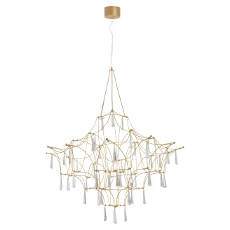 Nova Luce Hengende Lampe <strong>Goro</strong>  Transparent, Gull