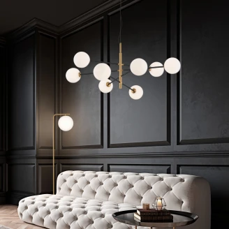 Nova Luce Hengende Lampe <strong>Vitra</strong>  Octa Gull, Hvit