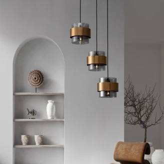Nova Luce Hengende Lampe Sirkel Trio <strong>Sianna</strong>  Mørkegrå