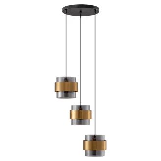 Nova Luce Hengende Lampe Sirkel Trio <strong>Sianna</strong>  Mørkegrå