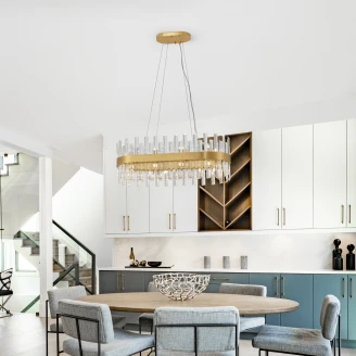 Nova Luce Hengende Lampe <strong>Crown</strong>  Gull Rund L