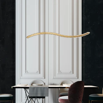 Nova Luce Hengende Lampe <strong>Aurelia</strong>  Gull Bølge Enkel