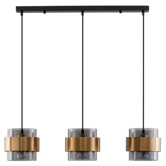 Nova Luce Hengende Lampe <strong>Sianna</strong>  Trio Mørkegrå, Gull