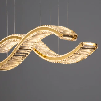 Nova Luce Hengende Lampe Aurelia Gull Bølge Duo