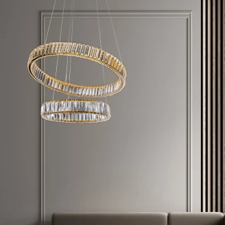 Nova Luce Hengende Lampe <strong>Aurelia</strong>  Gull Duo Ø 60 og Ø 40 cm
