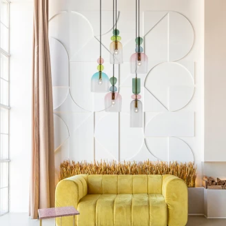 Nova Luce Hengende Lampe <strong>Murano Delta</strong>  Flerfarget