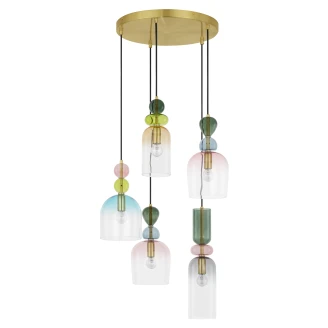 Nova Luce Hengende Lampe <strong>Murano Delta</strong>  Flerfarget