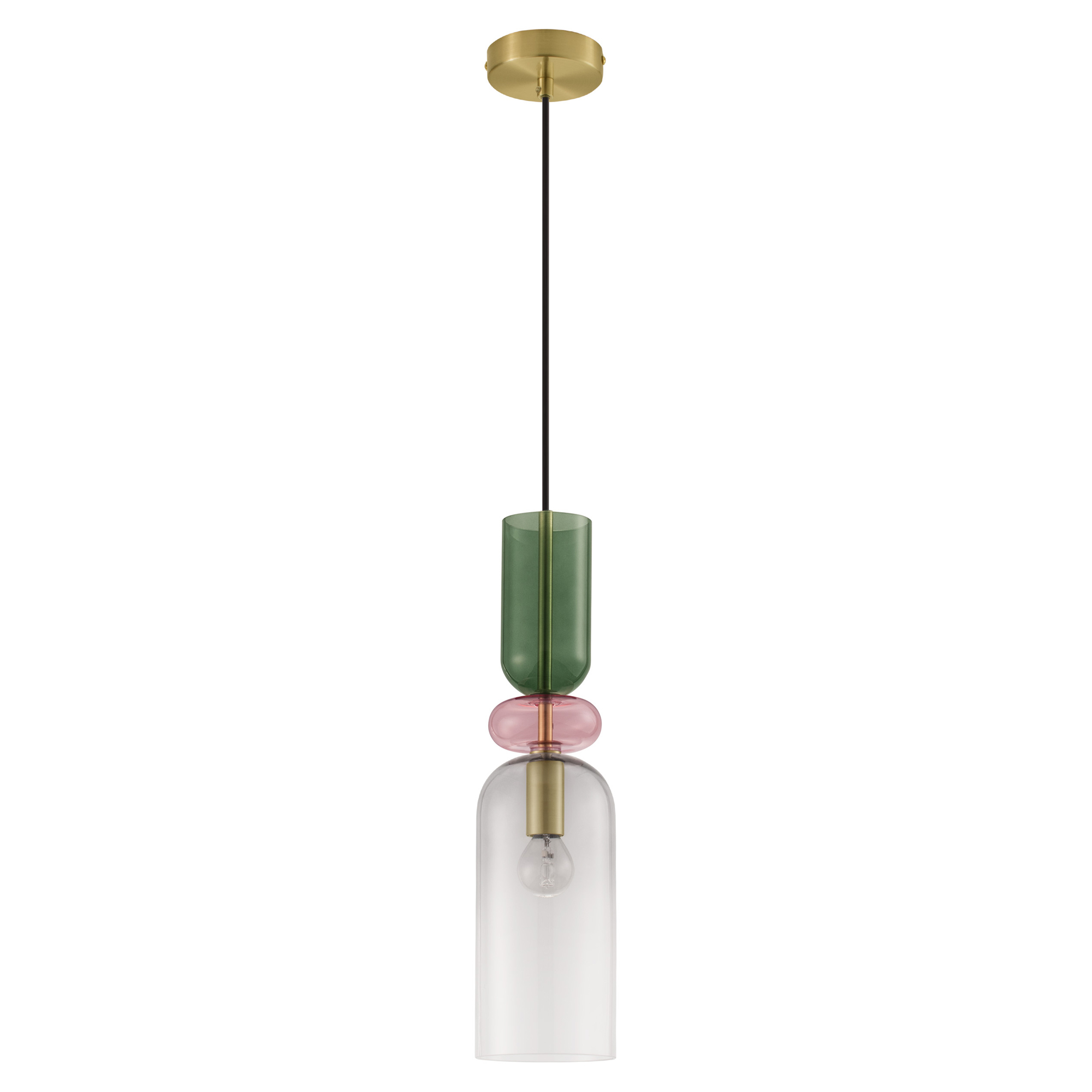Nova Luce Hengende Lampe Murano Delta Grå Rund S