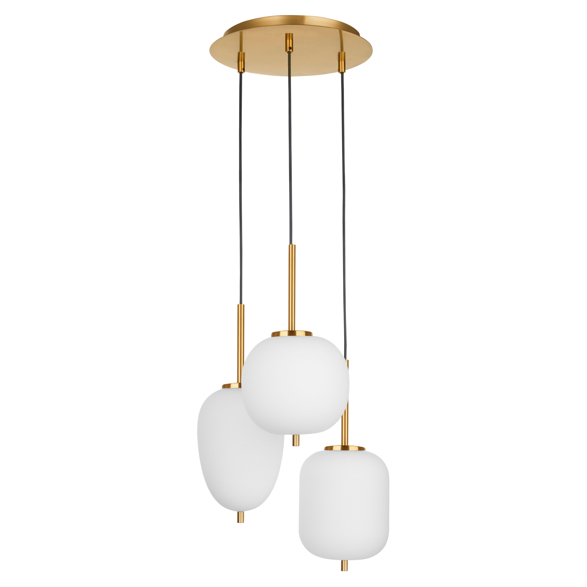 Nova Luce Hengende Lampe Trio Lato Gull, Hvit